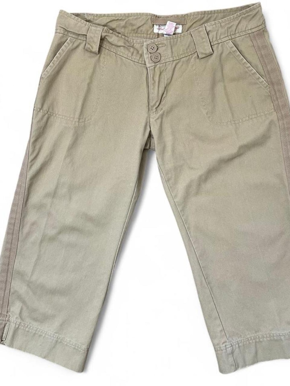Women’s Khaki Casual Crop Pants - Lightweight Summer Trousers
